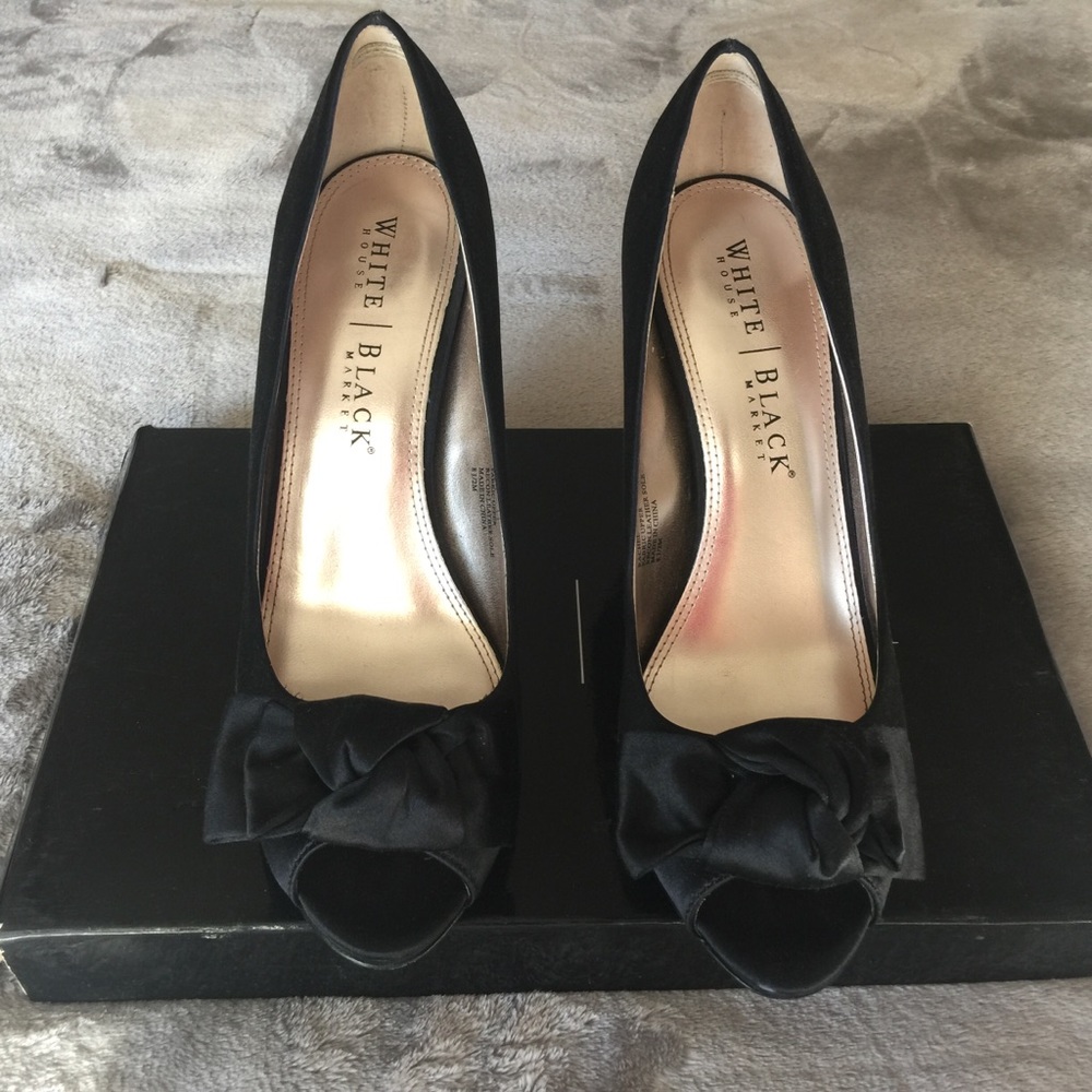 White House Black Market Peep Toe Pumps